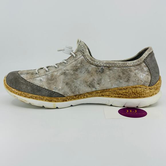 Rieker Women's Nikita N42K6 Gray Slip On Comfort Sneakers Size 42 EU/ 10-10.5 US - Picture 8 of 12